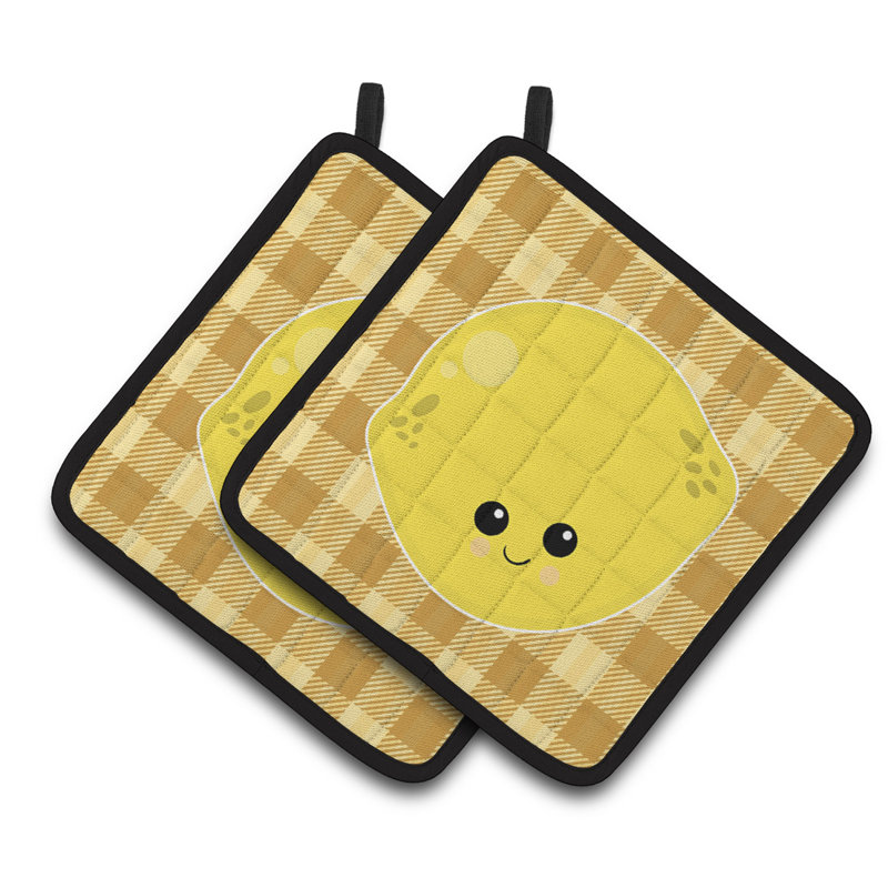 Caroline's Treasures Plaid Polyester Potholder Set