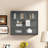 Rielley 27.56" Glass Doors Modern Two-Door Wall Cabinet With Featuring Three-Tier Storage-2001783792