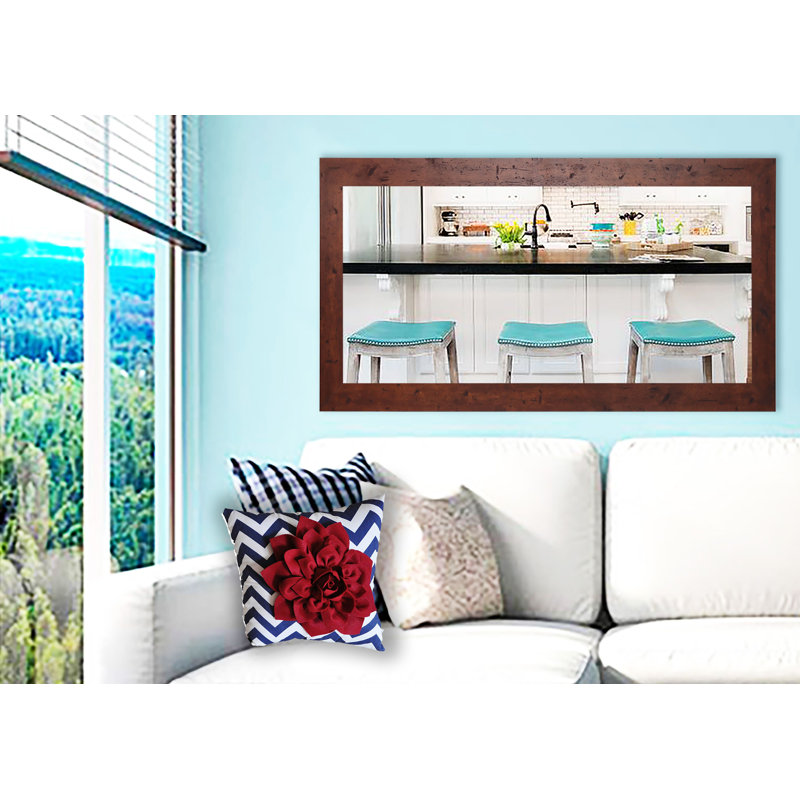 Hinatea Wood Flat Wall Mirror, 39" H x 73.5" W