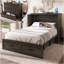 Armoire lit escamotable double avec station de charge, lit plateforme pliable multifonctionnel avec 1 grand tiroir de rangement pour chambre d'amis, petite chambre, gris rustique-1948432529-1948432528