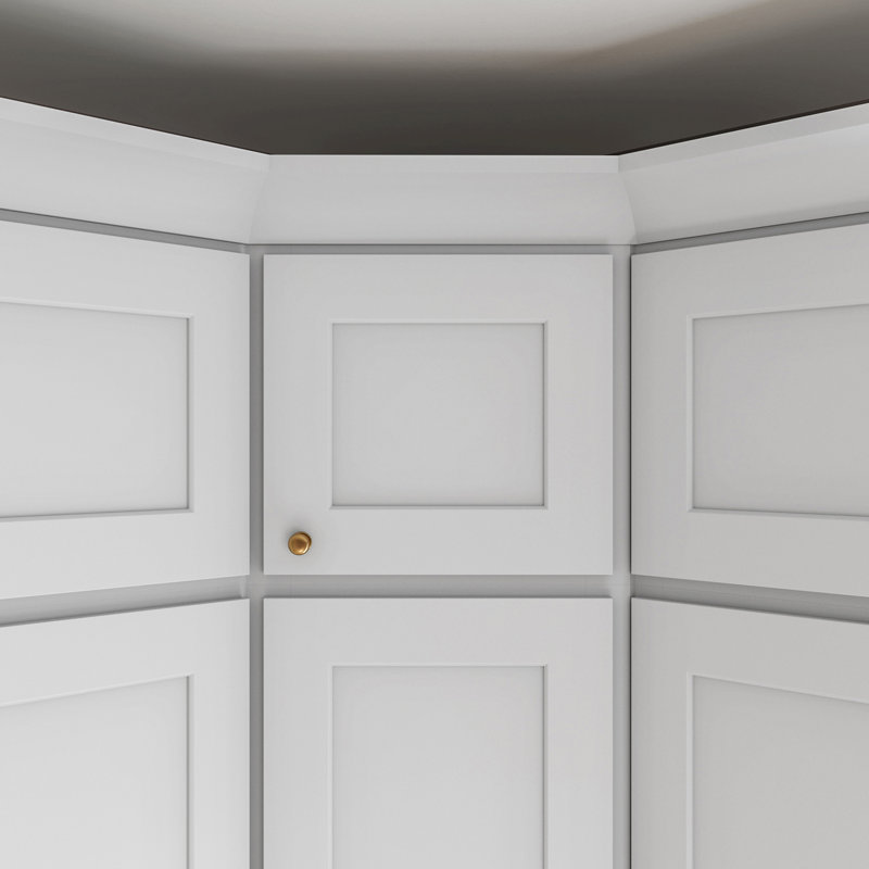 Armoire murale diagonale, 24" W x 15" H x 12" D, Blanc