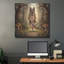  «German Shepherd Yoga Tree Pose» par Rich Monet, art mural en métal, 36 po x 36 po-1147499368