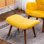 Yellow Velvet Chair With , Chic Style Accent Supportive Seat-1554611518