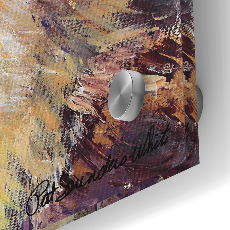 Art mural en verre acrylique épique «Sniffer» par Pat Saunders-White, 24 po x 24 po, H 24 po x l 24 po