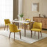 Kanalu Modern Upholstered Dining Chair with Solid Wood Legs