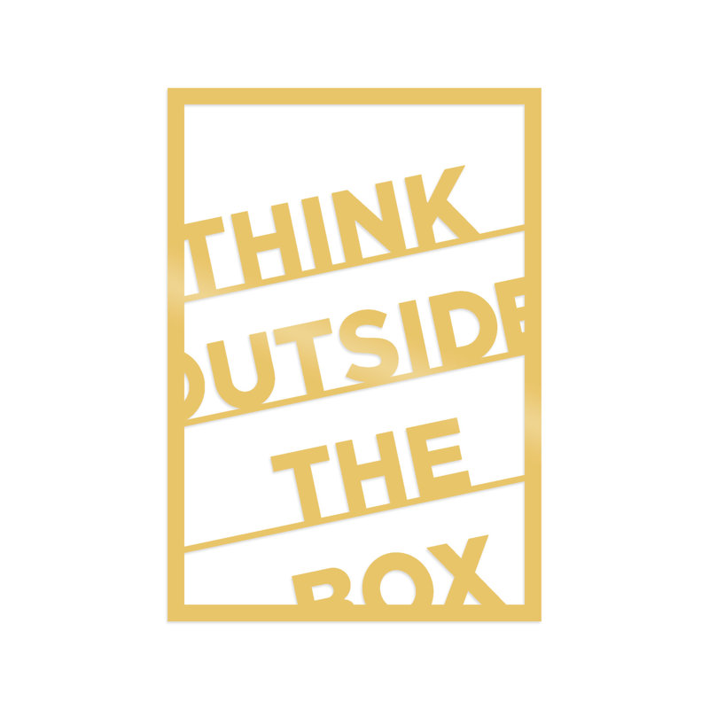 Think Outside The Box Wall Décor, 70cm H x 50cm W x 0.15cm D, Black
