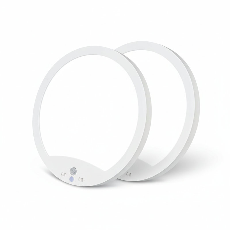 Paquet de 2 plafonniers DEL câblés à capteur de mouvement, 9 po 20 W, 3000K-6000K