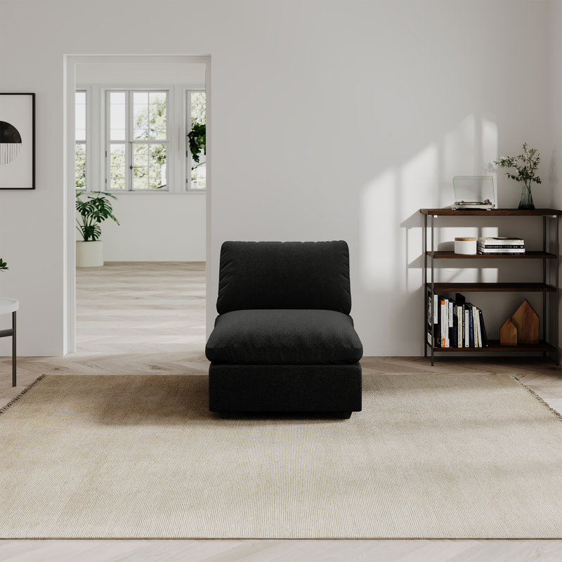 Canapé modulaire modulaire, Noir