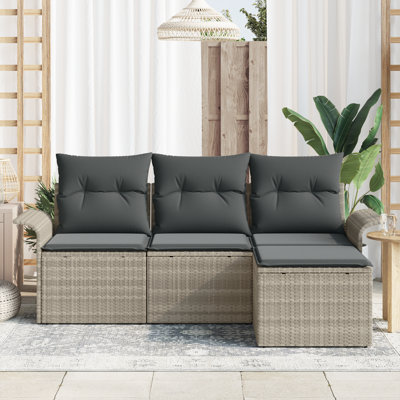 196cm Wide Patio Sofa with Cushions