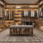 Dallyn Dining Bench with Storage, Gray Fabric and Wood Base