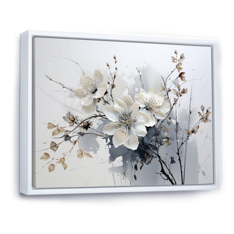 Art asiatique fleurs d'orchidées I - art asiatique, impressions encadrées, H 34 po x l 44 po, Blanc
