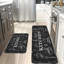 Ensemble de 2 tapis de cuisine noirs