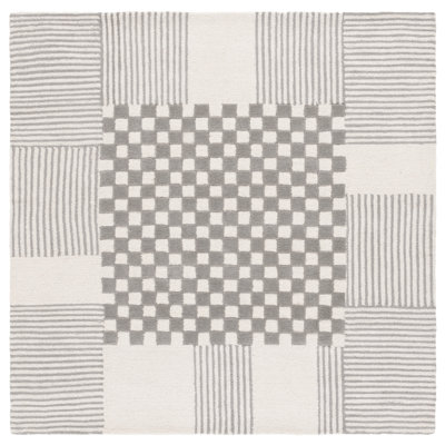Arbyrd Hand Tufted Wool Pile Checkered Rug