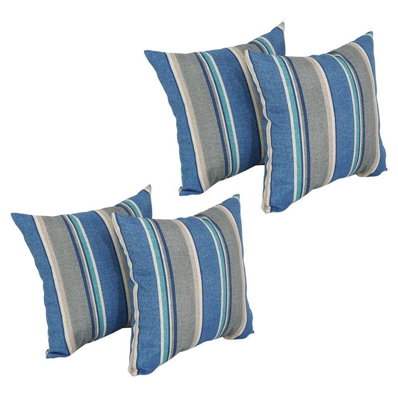 Blazing Needles Indoor/Outdoor Throw Pillow, Sovaro Denim
