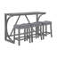 Ensemble de table multifonction 59 po avec station de charge intégrée et trois tabourets rembourrés-554132633-554132632