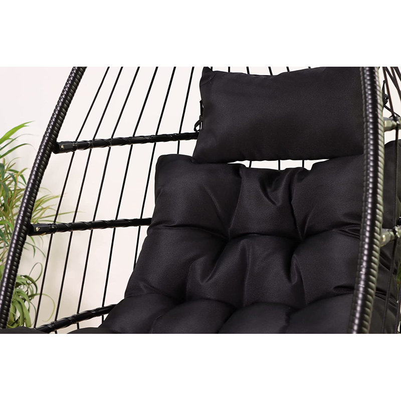1 Person Swing Chair with Stand, Black