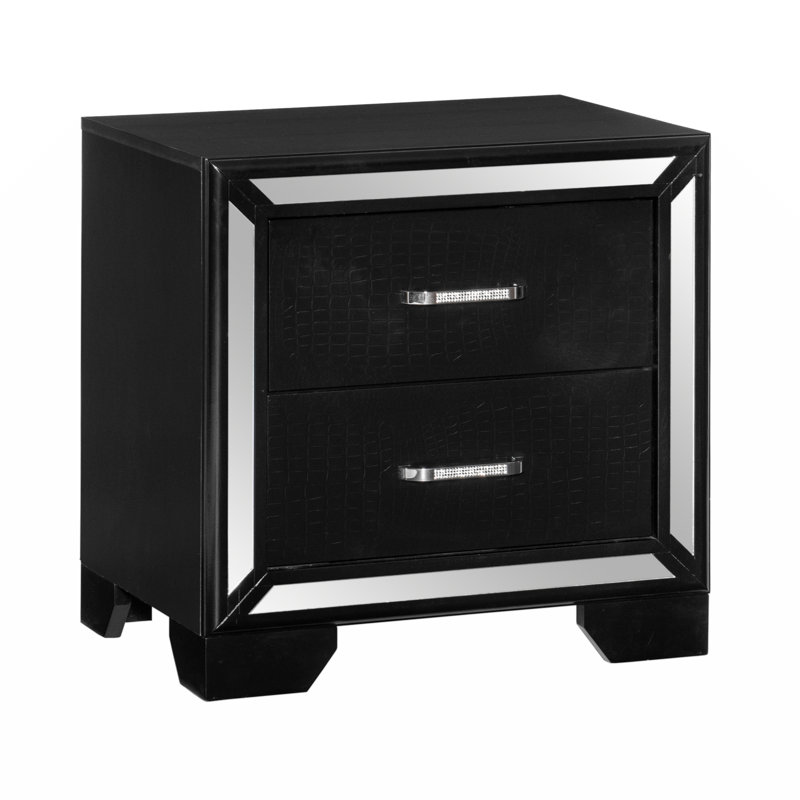 Table de chevet Jonya, Noir
