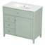 Meuble-lavabo vert 36 po avec lavabo-879919297