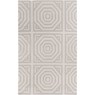 Geometric Area Rug in Gray