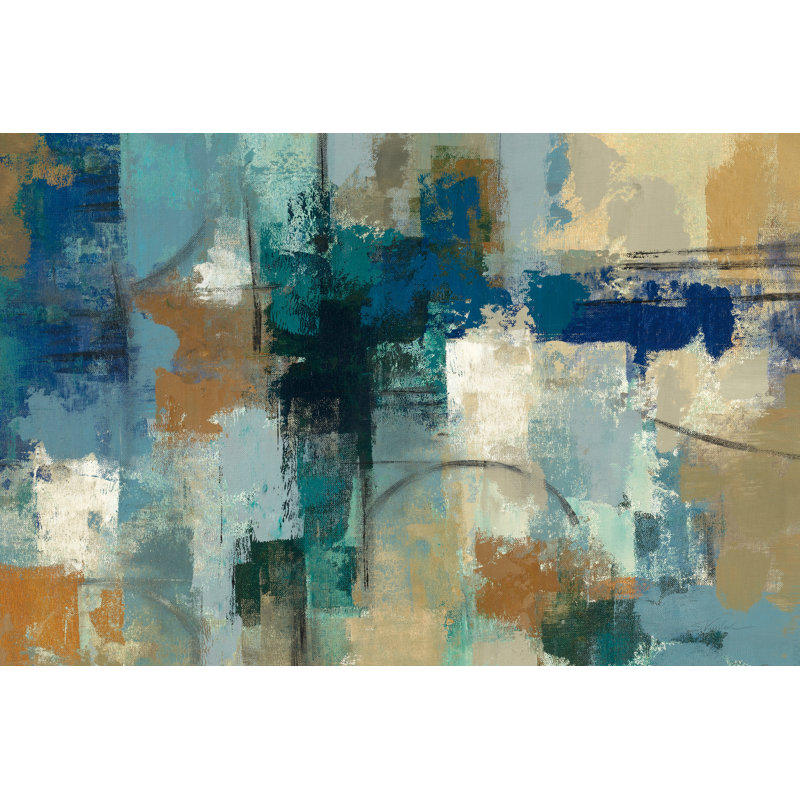 Jasper Lagoon - reproduction sur toile tendue, H 20 po x l 30 po, Pas de tapis, Impression avec cadre érable