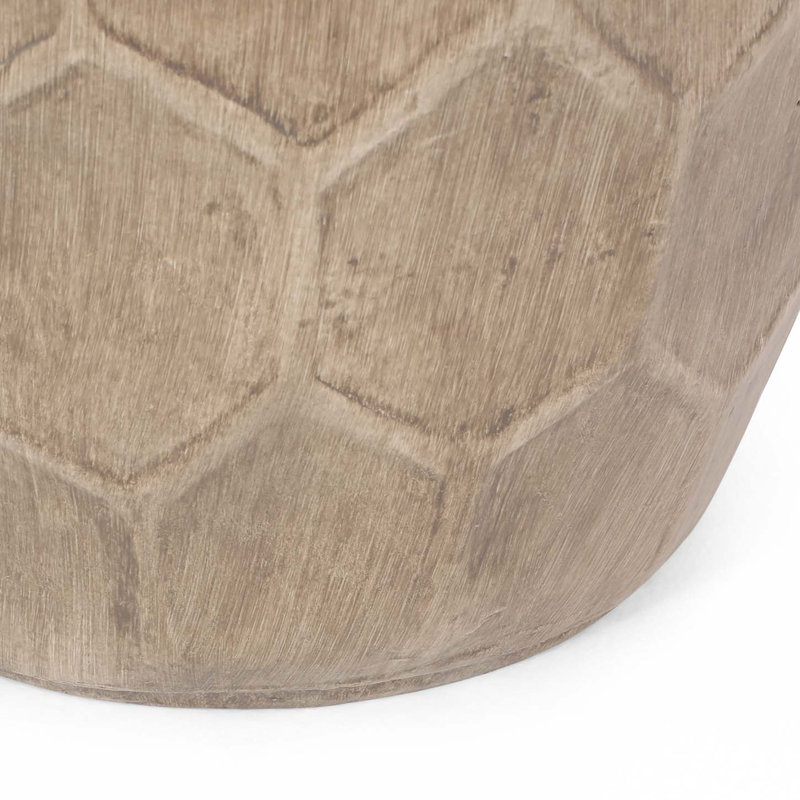 Outdoor Unique Honeycomb Pattern Side Table, Boho Design End Table, Small Accent Table