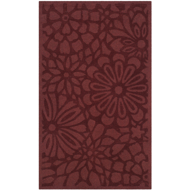 Tapis floral en laine touffeté à la main Martha Stewart, Rectangle 3 pi x 5 pi
