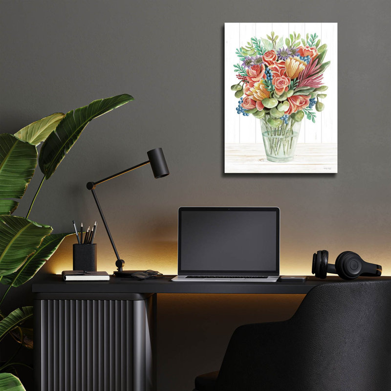  «Petal Pals» par Cindy Jacobs, art mural en verre acrylique, 12 po x 16 po