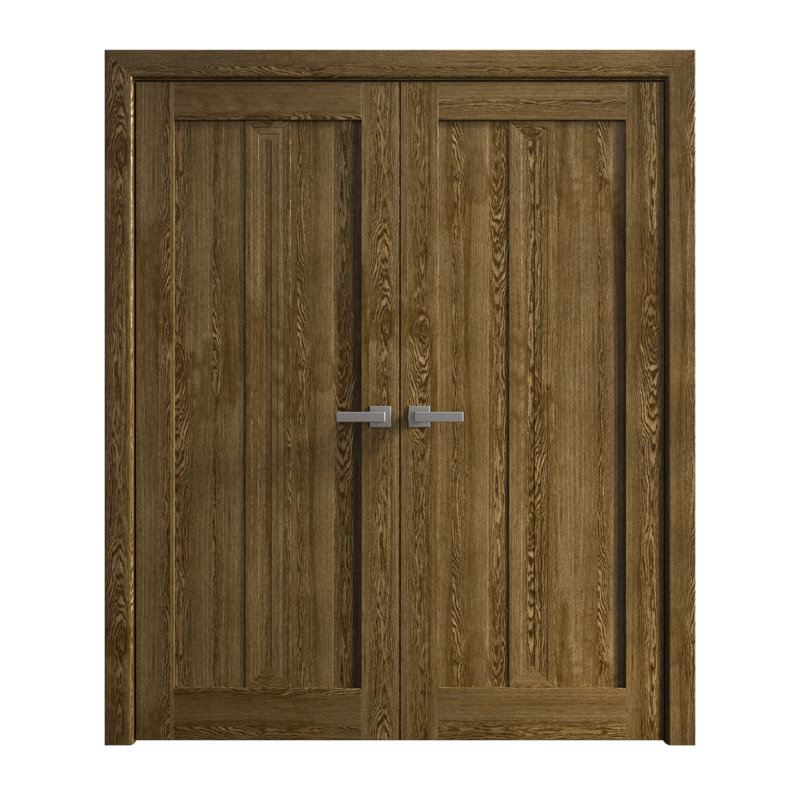 Portes doubles intérieures intérieures | Ego 5006 | Cadre de panneau intérieur en bois massif | Portes modernes pour placard
