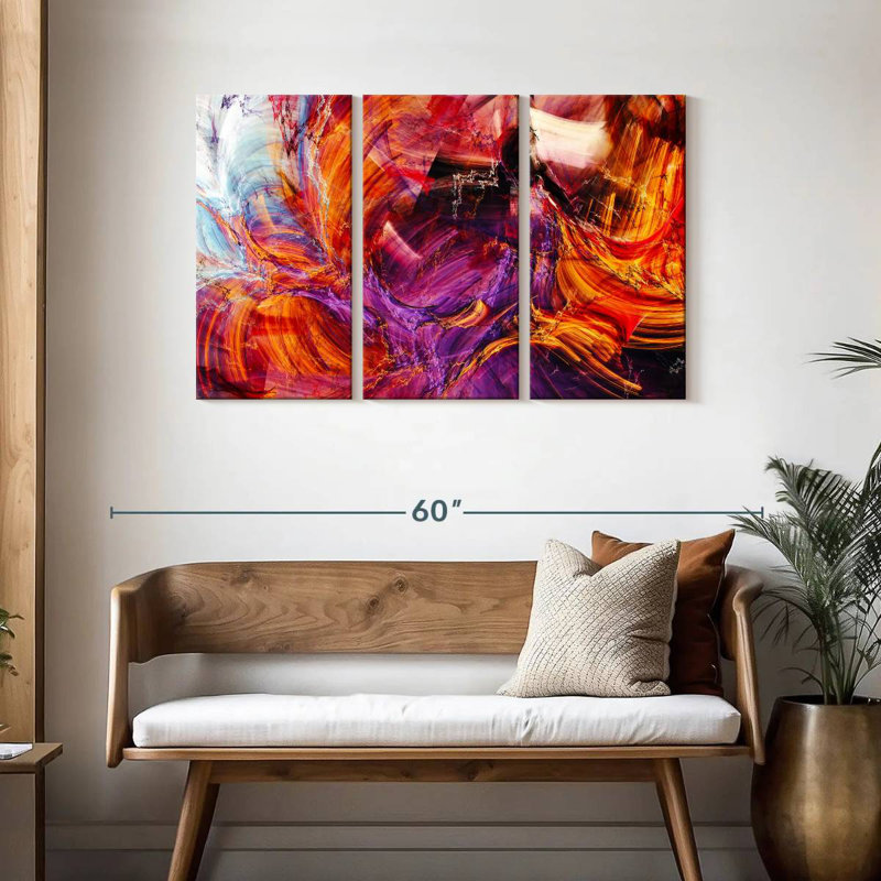 Avery Abstract Caramel Splash, 28" H x 45" W