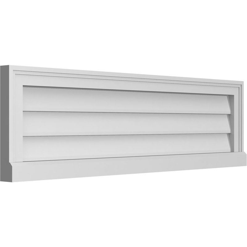 Cadre de seuil Brickmould, brun clair apprêté, H 12 po x l 42 po x P 2 po