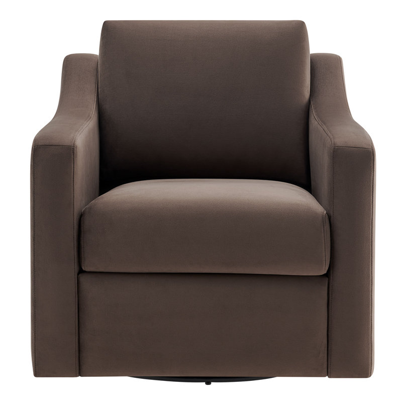 Liora Performance Velvet Armchair, Chocolate Velvet