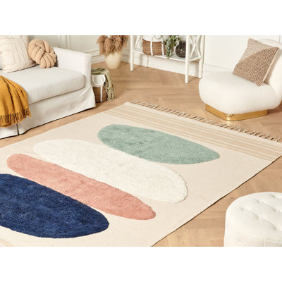 Trina Geometric Cotton Hand Woven Area Rug