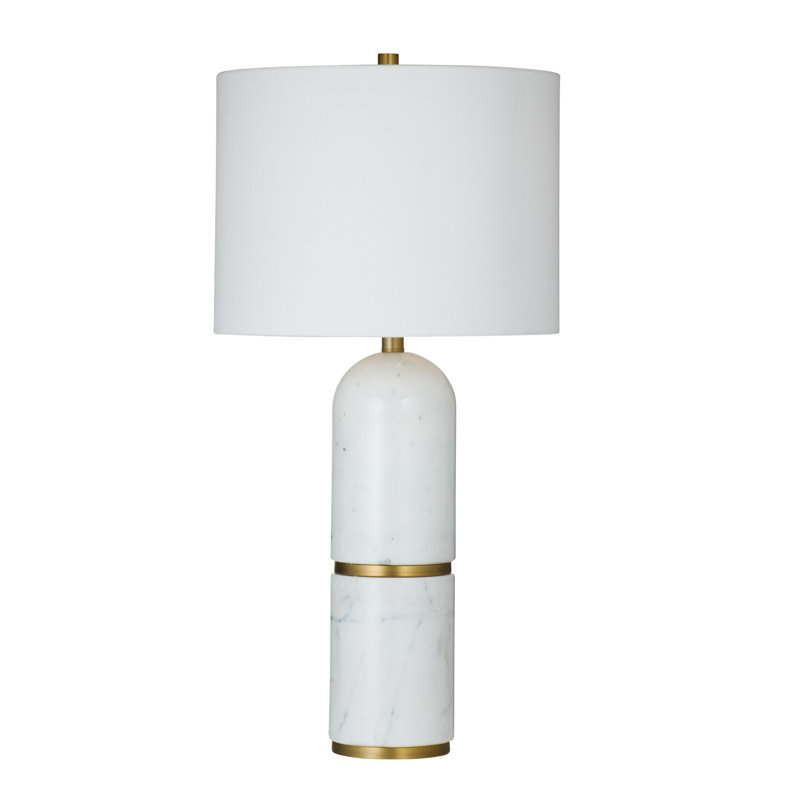 Lampe de table en laiton et noir 34 po Dresden