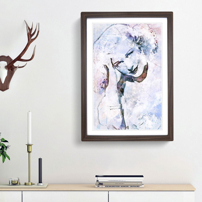 Ginger Rogers in Abstract - Framed Print, Walnut Framed, 65cm H x 48cm W x 2cm D