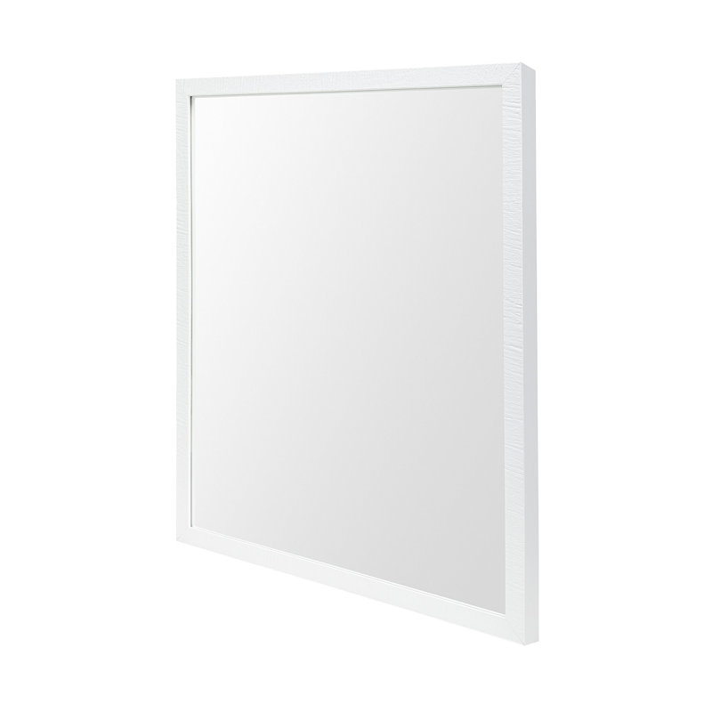 Miroir de salle de bain Aariah, H 31,5 po x l 25,5 po, Blanc