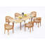 6 Seats 7 Pcs Grade-A Teak Wood Dining Set: 118" Double Extension Oval Table And 6 Lenong Arm Chairs #11LN2606-527101436