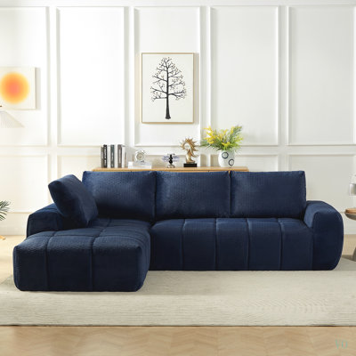 L-Shape Luxury Sectional Sofa, Mnimalist Design, Comfy Sleeper Couch for Living Room, Apartment & Reception Spaces, No Assembly Required