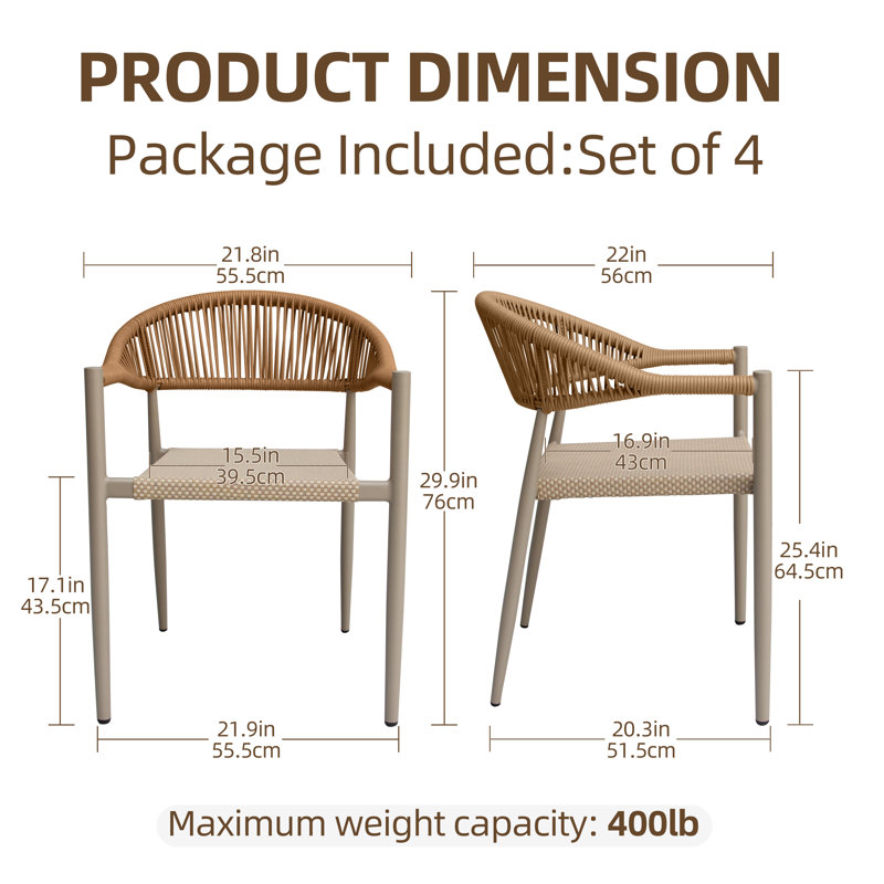 Fauteuil de patio intérieur / extérieur en aluminium Berkleigh