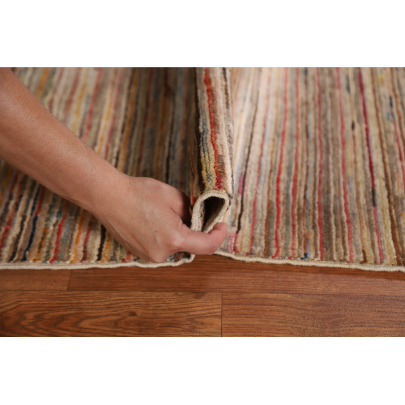 Tapis unique en laine noué à la main 5 pi 5 po x 7 pi 9 po New Age