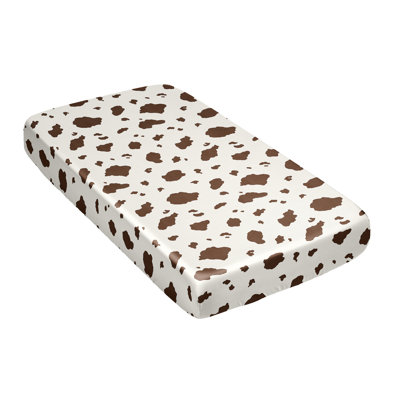 Wild West Cowboy Cow Print Satin Fitted Crib Sheet by Sweet Jojo Designs