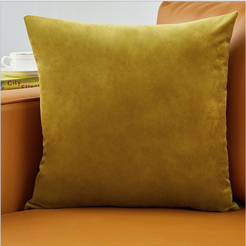 Housse de coussin carrée en polyester, Beige, 18 po x 18 po