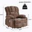 Le fauteuil électrique électrique Power Lift, adapté aux personnes âgées, avec fonctions de chauffage et de vibration, avec USB, peut être utilisé pour s'allonger. Brun-928663173