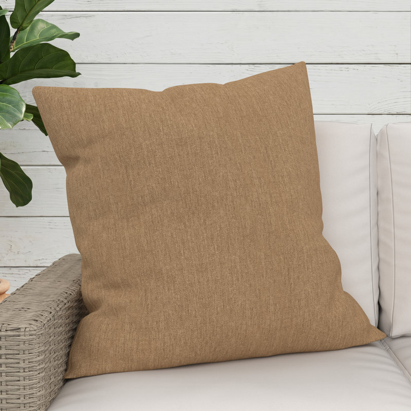 Gabi Sunbrella® Indoor/Outdoor Throw Pillow, Square 24", Canvas Heather Beige Sunbrella® Canvas