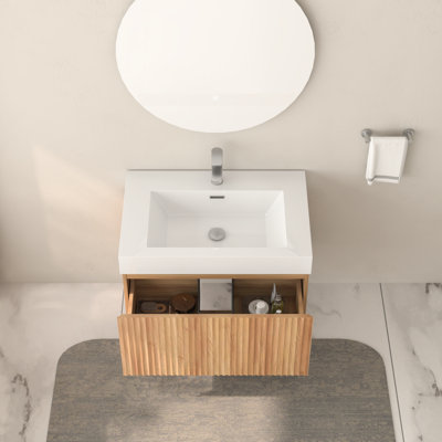 Meuble-lavabo mural couleur 30 po avec lavabo Color