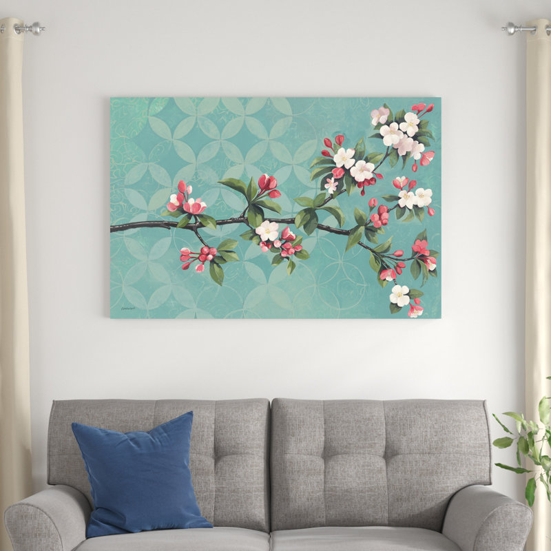 Fleurs de cerisier, H 32 po x l 48 po