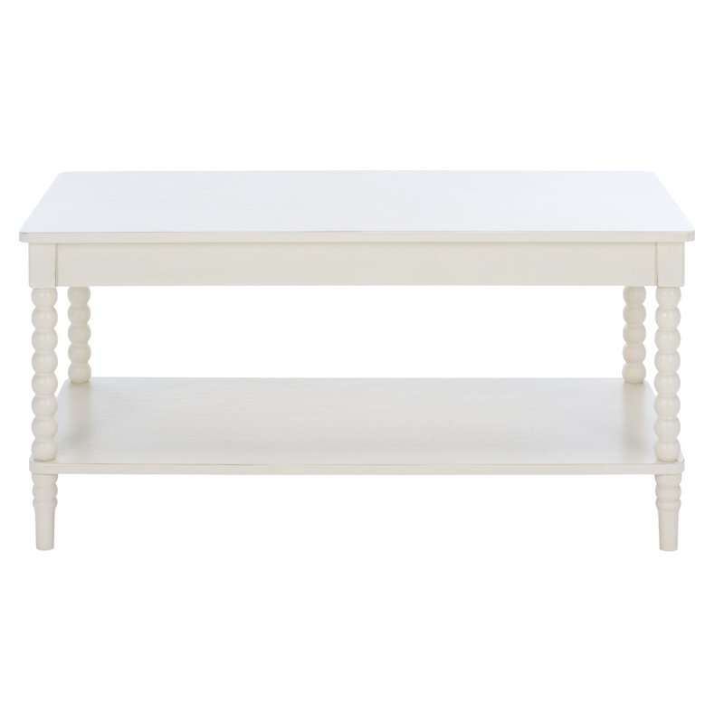 Orbis Rectangle Coffee Table, Distressed White