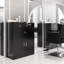 Armoire de rangement autoportante noire