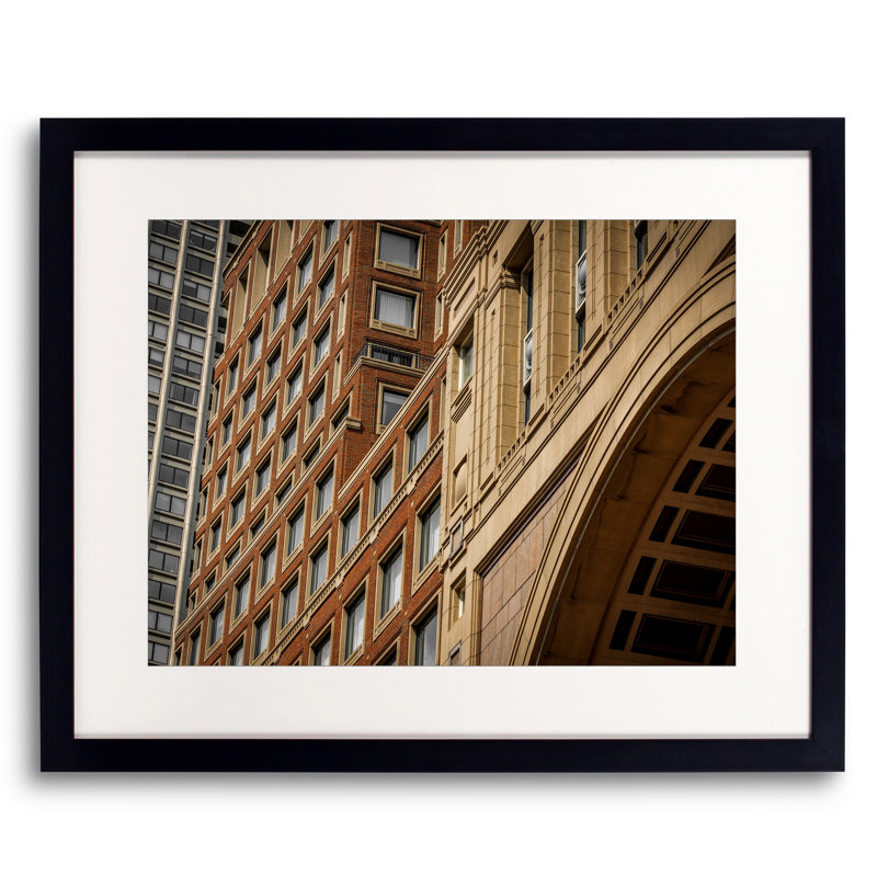 «Boston Architecture» par Alan Scherer - photographie, H 17,25 po x l 21,25 po, Papier avec cadre noir