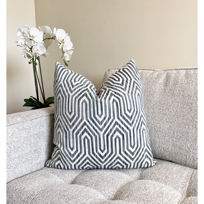 Housse de coussin Pyramid, H 20 po x l 20 po, Bleu