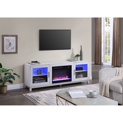 Summit TV Stand Console With Fireplace And Heater engineered wood 70 Inches